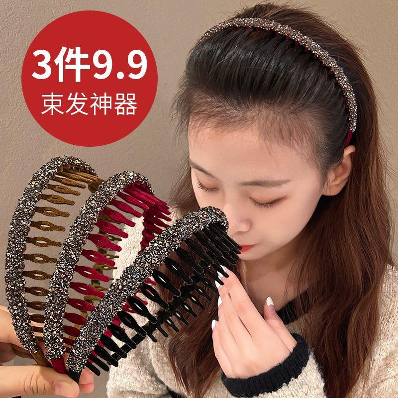 植绒满发箍夹子韩国发夹成人发饰