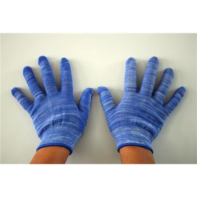 新款直销22g加厚款蓝条纹13针尼龙手套芯透气防磨高密劳保手套