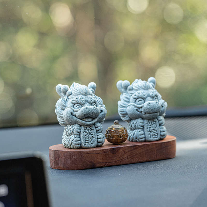 国潮可爱小祥龙线香插香薰炉香道摆件创意招财室内客厅桌面装饰品