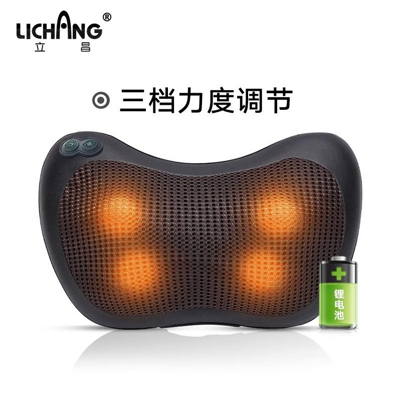 高档颈椎按摩器仪背部腰部揉加热敷多功能全身家用车枕捏头载靠垫
