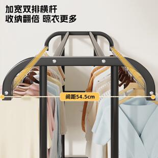 晾衣架子落地式加z粗加厚简易c阳晾218衣架室内外用挂衣架台家室