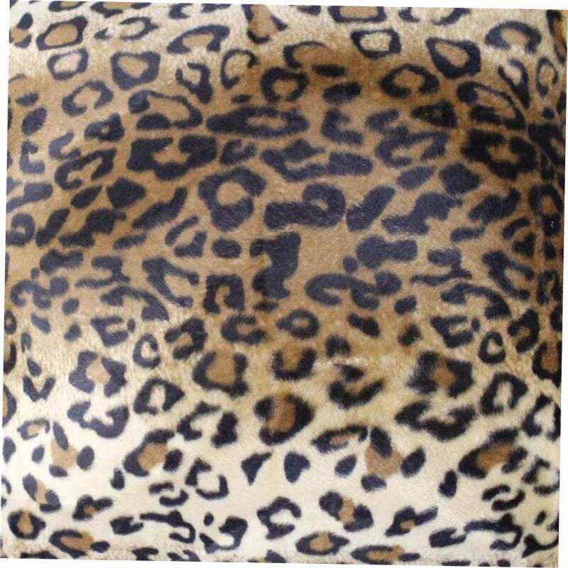 短毛绒豹纹动物纹虎纹家居印花毛绒沙发靠枕套 pillow cover case图片