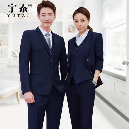 职业套装女4s店工装西装套装女面试正装女套装售楼部销售工作服女