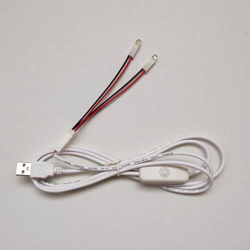 4V/5V/6V/带USB插头线发光管5mm灯珠焊丝Led发光二极管带开关USB