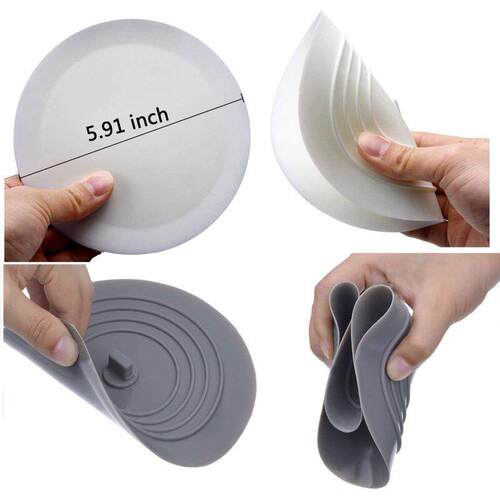 Silicone Drain Plug Hair Stopper Flat Suction Cover Bath Tu