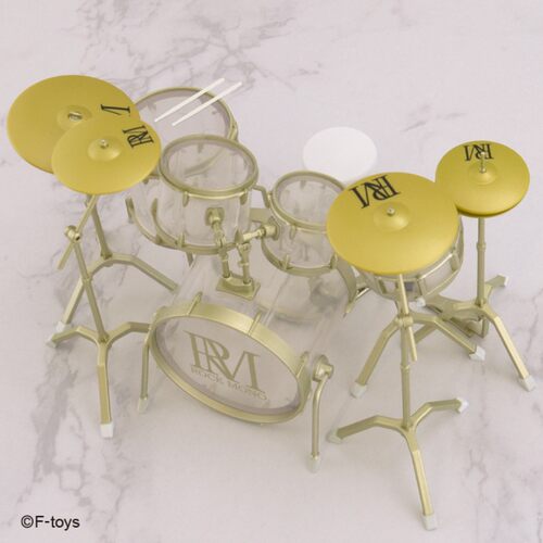【预订】F-toys ROCKMONO 架子鼓 迷你微缩摆件 公仔