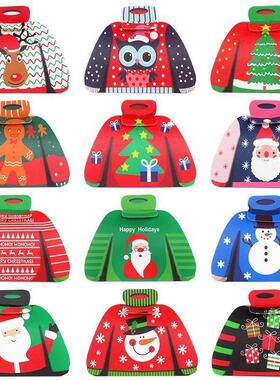 12/24Pcs Christmas Candy Box Cloth Shape Chocolate Gift Pack