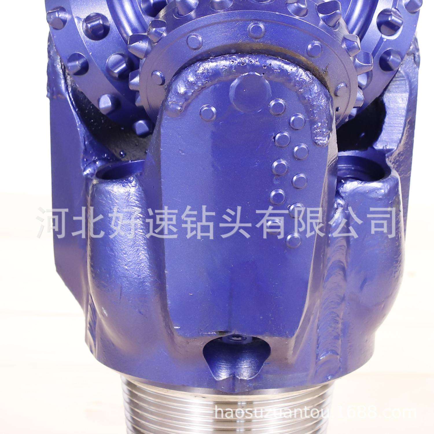 三牙轮镶齿194mm钻头iadc537,石油水井7 5/8英寸三牙轮钻头