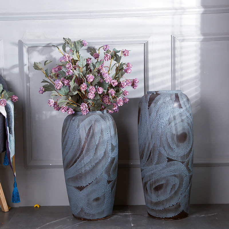 欧式整体软装 新婚婚庆婚房落地陶瓷大花瓶 摆件 家居饰品景德镇