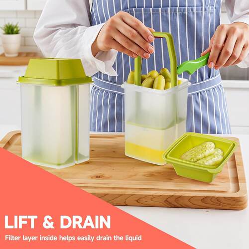Pickle Jalapeno Container Strainers Pickled Food Holder