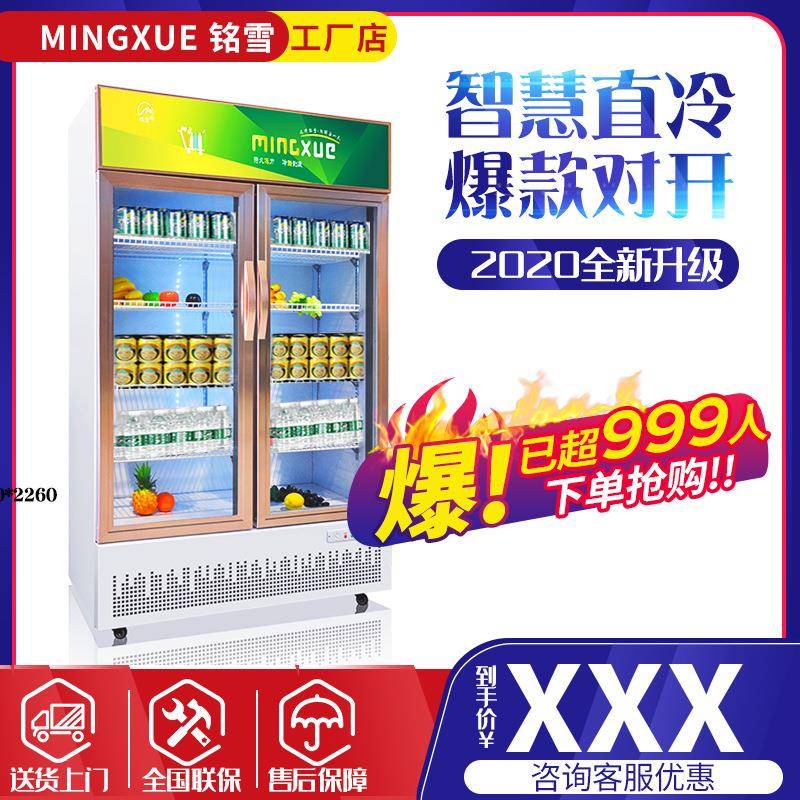 铭雪单双门饮料柜冰箱商用冷柜立式冷藏展示柜保鲜柜啤酒冰柜水果