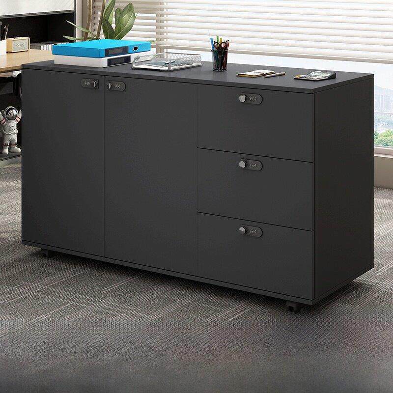 完整实木文件柜信息柜办公柜实木低柜储物柜储物柜书桌侧柜