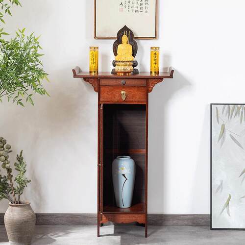 新中香式立柜现代小型供玄桌XVD物带门柜子案关柜复古简易储柜门