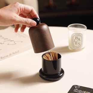 日本牙签筒家用牙线罐棉签盒2025新款 牙签盒轻奢高级高颜值中古风