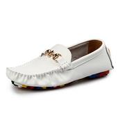 与尺彩色鞋 真皮豆帽鞋 底个性 化夫妇鞋 正品 休尺闲皮鞋 骷髅橙寸37鞋