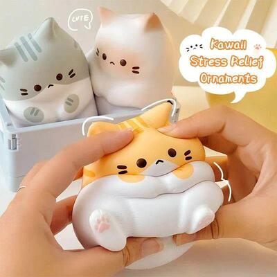 Kawaii Cat Sress Relief Squishy Toy PU Slow Rising Squeeze