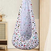 led发光椅吊秋千气垫童椅带室内带懒人吊椅吊床灯儿充户外庭院