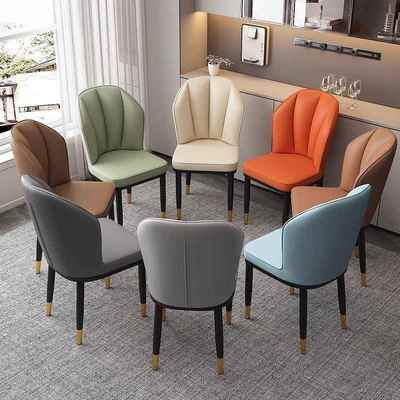 轻餐椅椅家用现代简背约餐厅靠EKU椅软包椅子餐桌新款久坐奢卧室