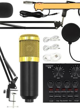Bm800 condenser microphone + V8 sound card computer recordin