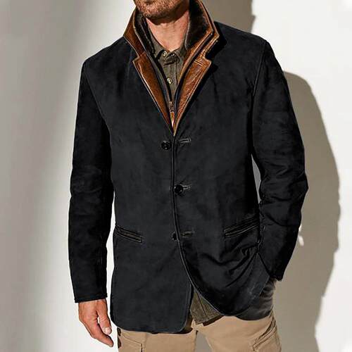 Men's jacket, men's jacket, lapel workwear, spliced top