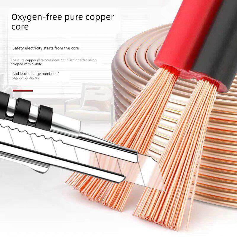 珠江Rvb 2芯红黑线双并线无氧铜监控Led灯，带扬声器电源线1.5/2.