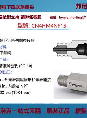CN4HM4NF15世伟洛克Swagelok316不锈钢IPT系列转换接头