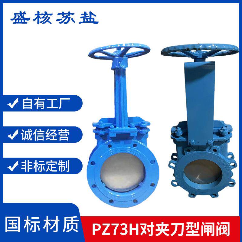 刀型闸阀PZ73H-10C铸钢手动对夹刀型闸阀PZ673H-10C法兰刀型闸阀