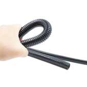 PA尼龙波纹管电线软管穿线黑塑料电工套管尼龙螺纹管保护管可开口