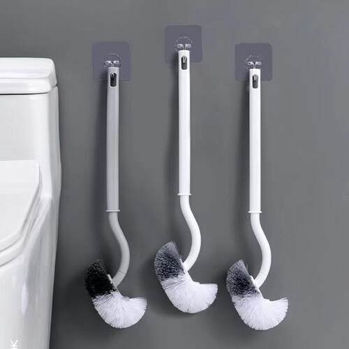 Japanese-style toilet brush with no dead angles, soft bristl