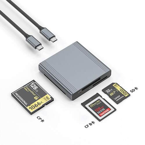 CFe读卡器CFA/B+SD+CF三合一相机读卡器高速读取10G传输cfexpress