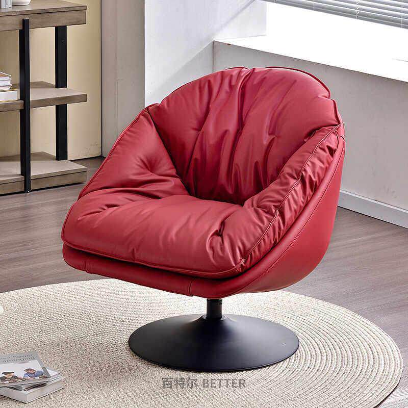 时尚旋转沙发椅小户型家用蛋壳椅阳台客厅舒适懒人布艺沙发单人椅