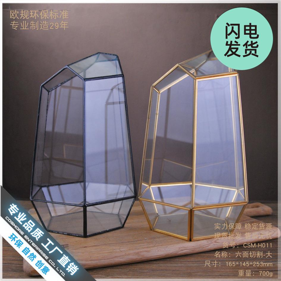 苔景藓玻璃花房微观生态CSM-H011植盆罩创意瓶礼品物物六面切割大