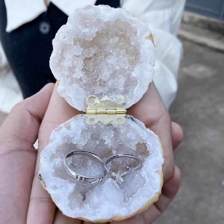 摩洛哥水晶洞戒指盒 耳针首饰收纳盒