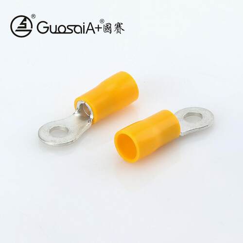 源头厂家供应RV 5.5-4L圆形端子PVC护套二次线耳通用铜线鼻