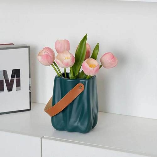 Modern Decorative Vase Handbag Ceramic Vase Decoration Home