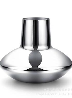 北欧花盆简瓶约锈钢花轻奢板房不软装饰客HKD厅样摆件插花花器