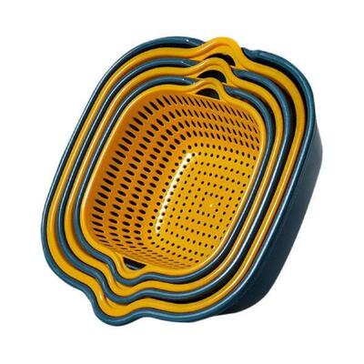 3 Set Food Fruit Strainers Double Layer Draining Basket