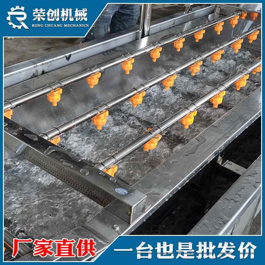 地耳气泡清洗机绿竹笋喷淋毛刷去杂洗菜机蔬菜清洗设备新款直销