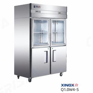 星星W款 四门六门玻璃门不锈钢门直冷冷藏冷冻展示柜厨房冰箱冷柜