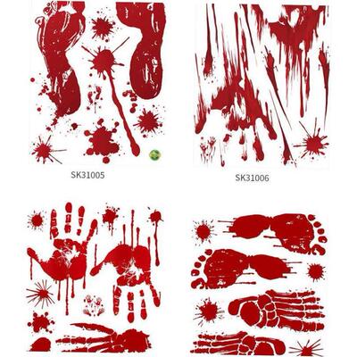 Halloween Bloodprint horror graffiti decorate wall stickers