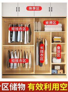 衣济柜约推拉门家用卧室木质柜儿童简衣OZN子橱简易小户型经型出