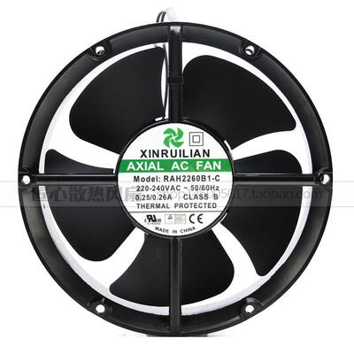 XINRUILIAN RAH2260B1-C 220V 20060 20CM圆形 正方形耐高温风扇