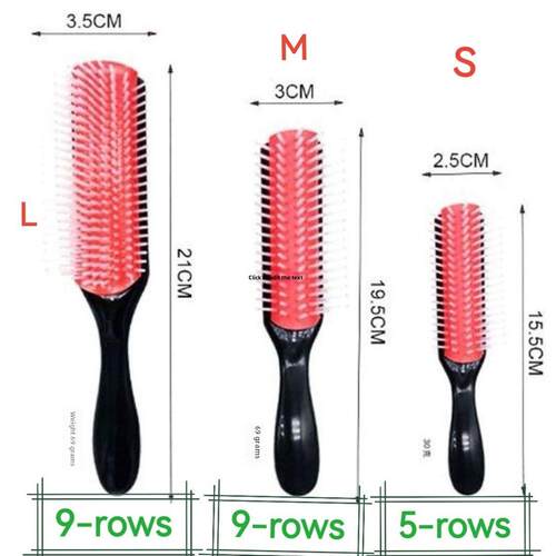 9-Rows Detangling Denman Detangler Hairbrush Scal五排九排梳