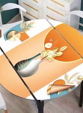 GZ6M餐桌桌布椭圆形折叠伸缩桌桌垫pvc软玻璃防水防油新款免洗厚