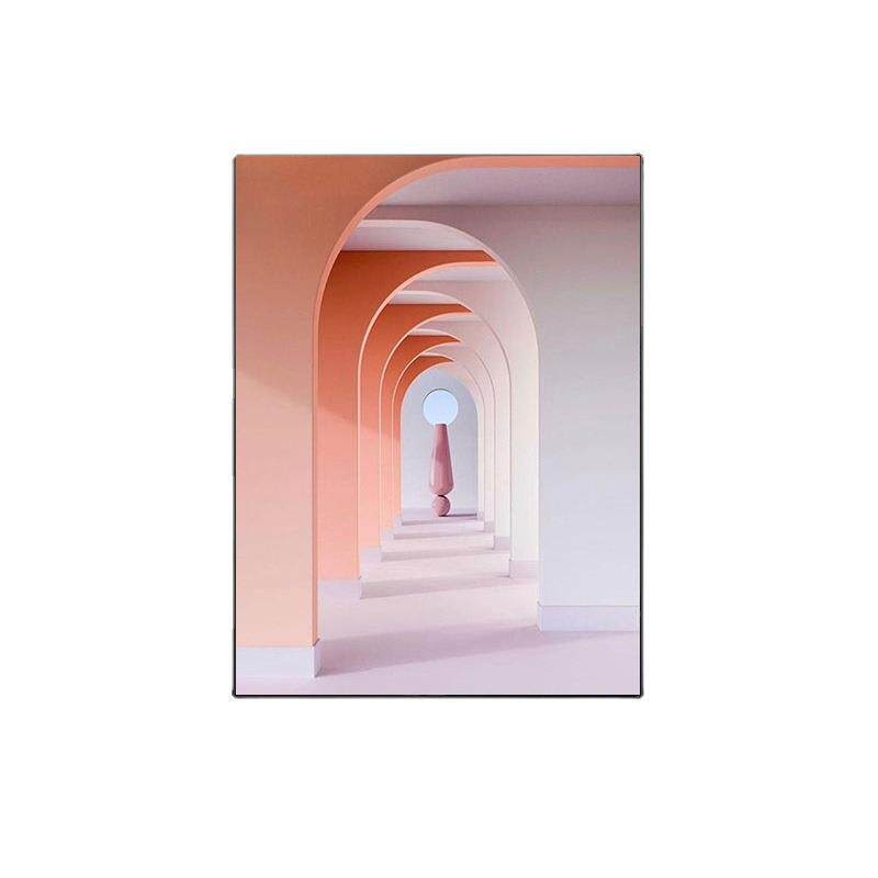 莫兰迪玄关装饰画空间延伸现代简约客厅建筑挂画北欧空间感壁画