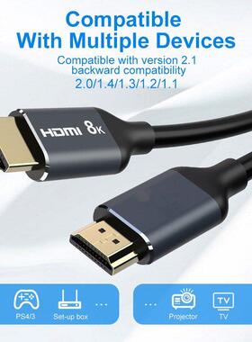 HDMI 2.1 Cable 8K@60Hz 4K@120Hz HDCP2.2 HDMI Splitter ARC