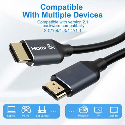 HDMI 2.1 Cable 8K@60Hz 4K@120Hz HDCP2.2 HDMI Splitter ARC