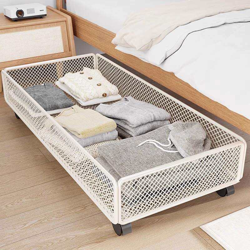 床底收纳箱床下收纳带滑轮扁平抽屉式整理箱学生宿舍衣服收纳盒子