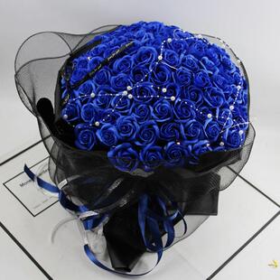 新款直销99朵玫瑰香皂花束七夕情人节礼物派对用品情人节礼物婚庆