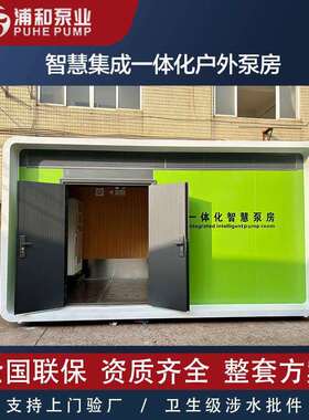 一体化智慧泵房箱式一体泵站一体化供水泵房中水泵站户外